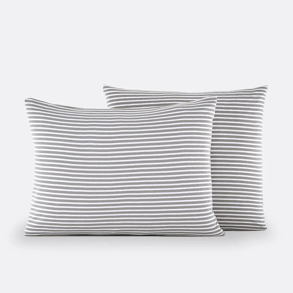 Kussensloop in jersey katoen/modal, Dolsi Gris