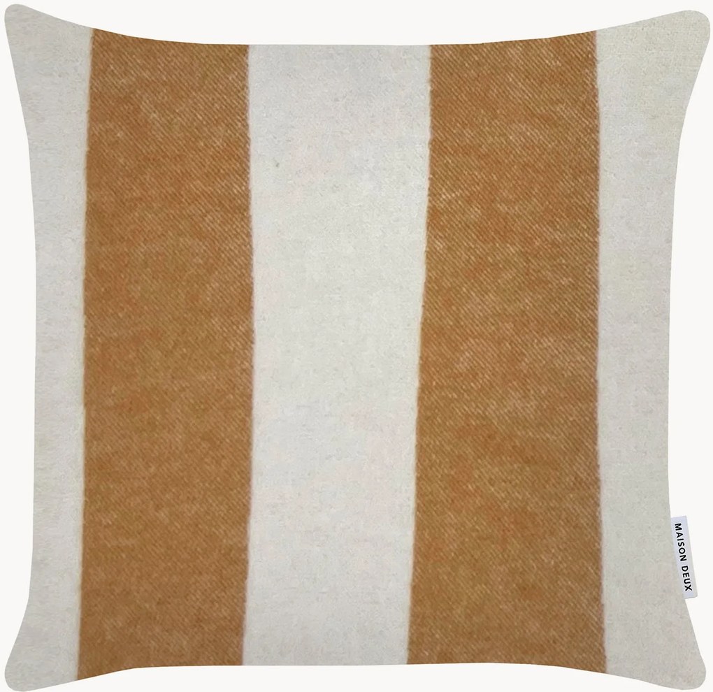 Decoratieve kussenhoes Rough Stripe van Nieuw-Zeelandse wol