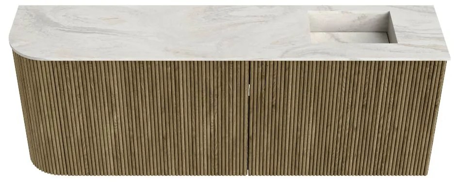 Mondiaz Joya DLux 110cm toiletmeubel ronding links dusk met wastafel faye rechts 1 kraangat ostra