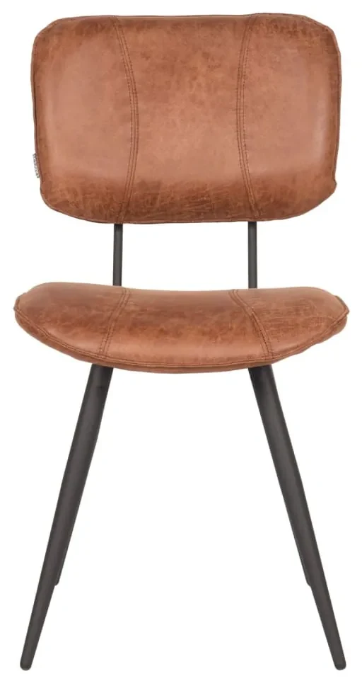 LABEL51 Eetkamerstoelen 2 st Fos 49x60x87 cm cognackleurig