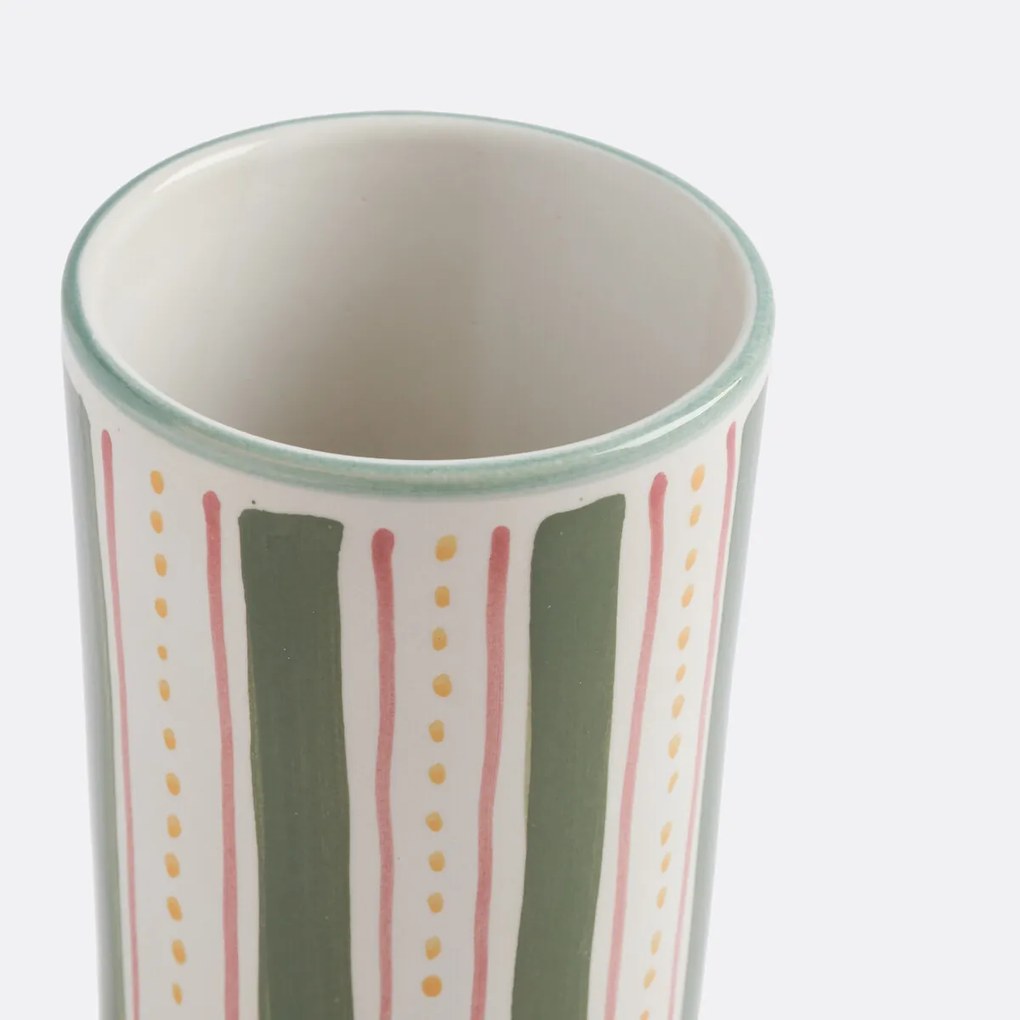 Geglazuurde keramische vaas H25 cm, Baldia