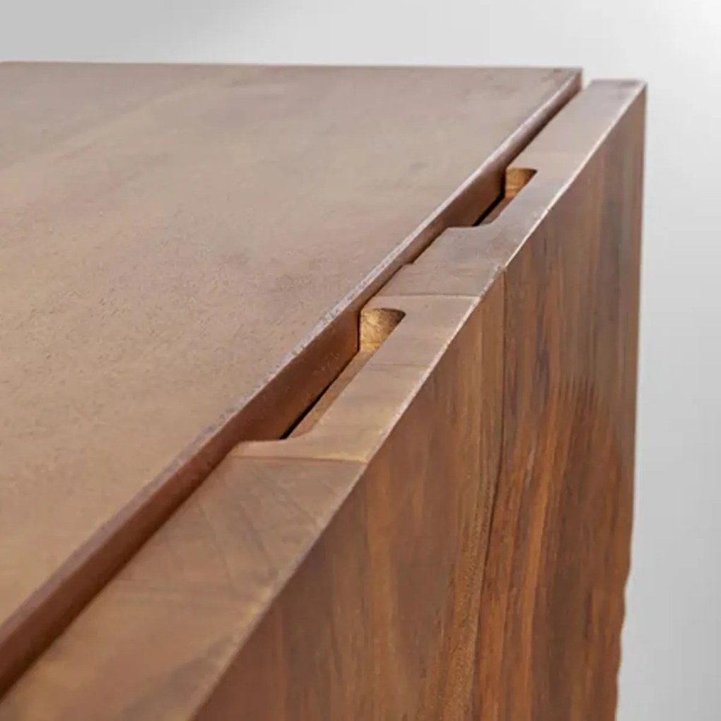 Unieke Kast Met Houtsnijwerk Deuren - 76x30x140cm.