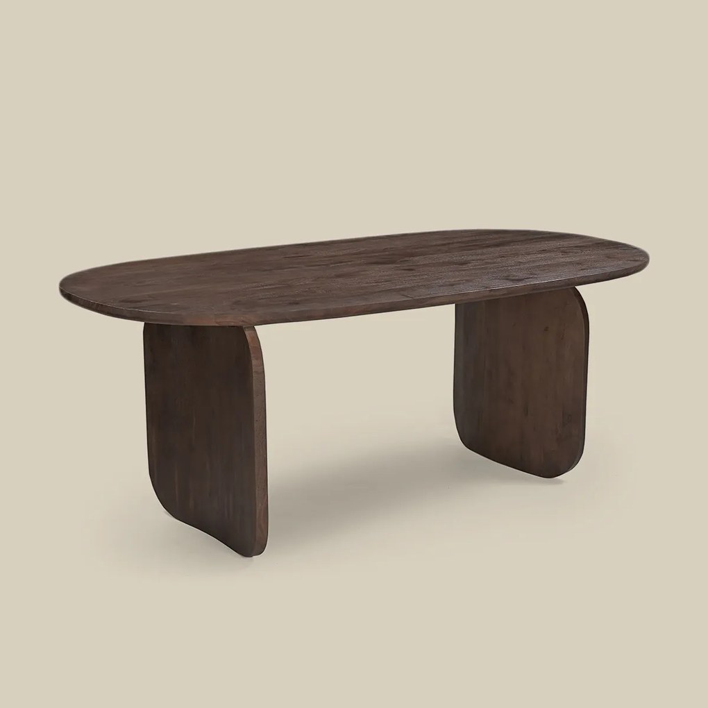 Ovale Eettafel Met Gebogen Poot 200 Cm - 200 X 100cm.