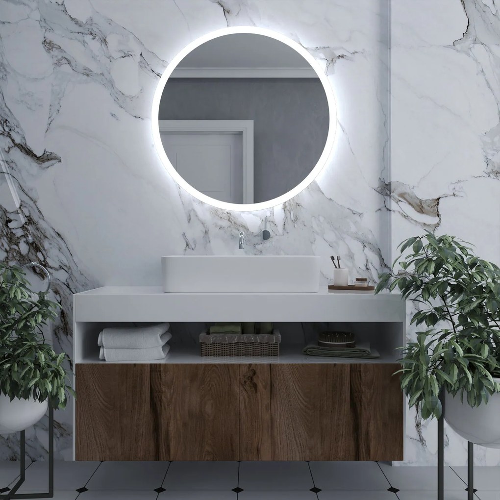 Ronde spiegel met verlichting E1