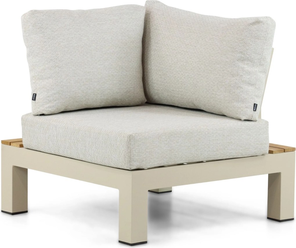 Loungeset 5 personen Aluminium/Teak Taupe Lifestyle Garden Furniture Vittoria