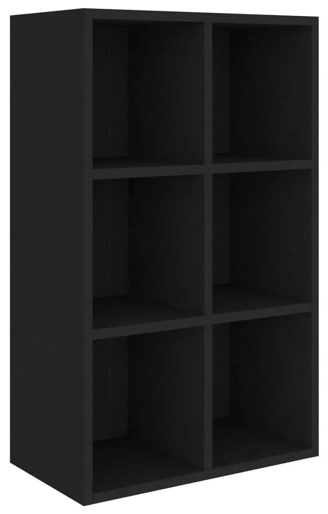 vidaXL Boekenkast/dressoir 66x30x97,8 cm bewerkt hout zwart