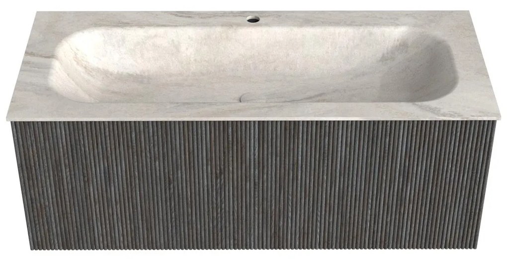 Mondiaz Kurve-dlux 110cm badmeubel shadow met 1 lade en wastafel big medium midden 1 kraangat ostra
