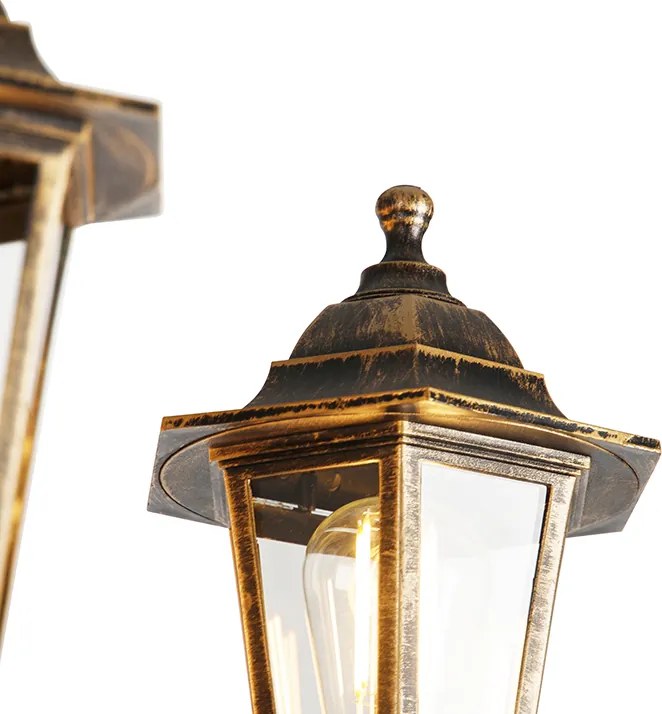 Antieke buiten lantaarn goud 3-lichts IP44 - New Haven