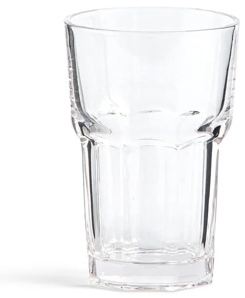 Set van 6 waterbekers in gefacetteerd glas , Faceta