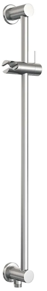 Brauer Stripe inbouw regendouche met 25cm hoofddouche, met rechte muurarm, glijstang en 3 standen handdouche set 22 RVS geborsteld PVD