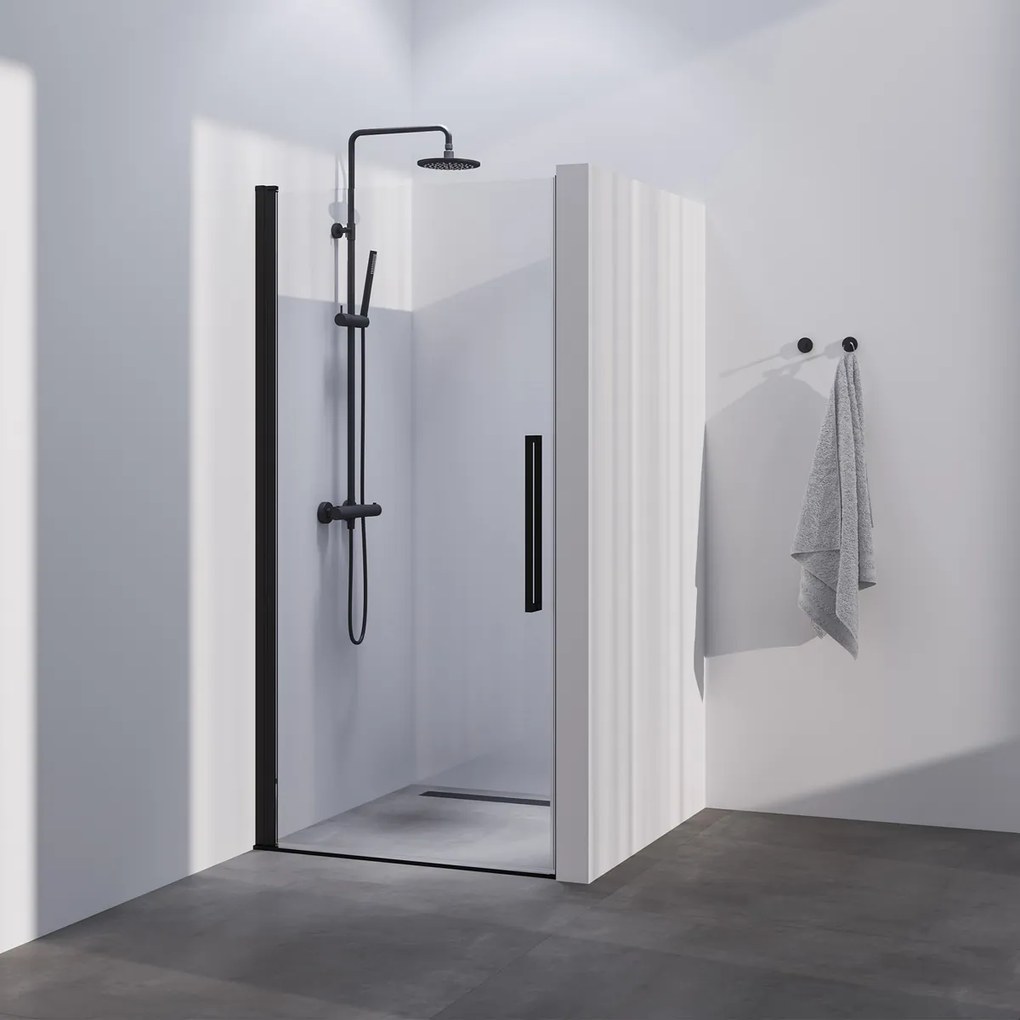 Brauer Season nisdeur met draaideur 100cm zwart mat