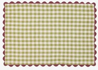 Isvel Katoenen Placemat Cedar-groen - Tapioca-beige - Sklum