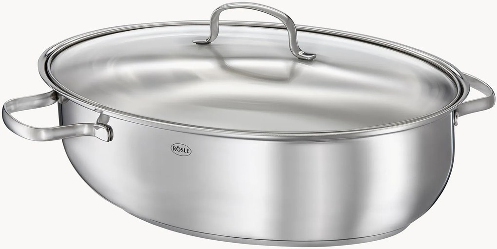 Ovale braadpan Elegance met glazen deksel