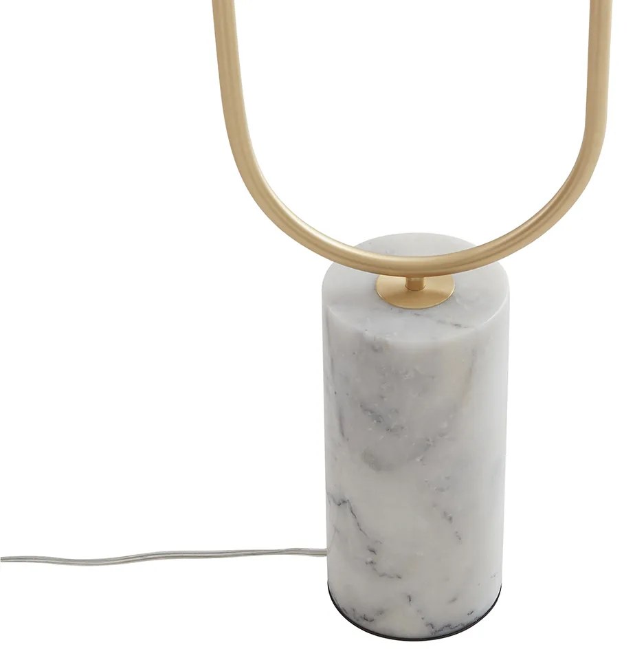 Art Deco vloerlamp messing met helder glas 2-lichts - Rid