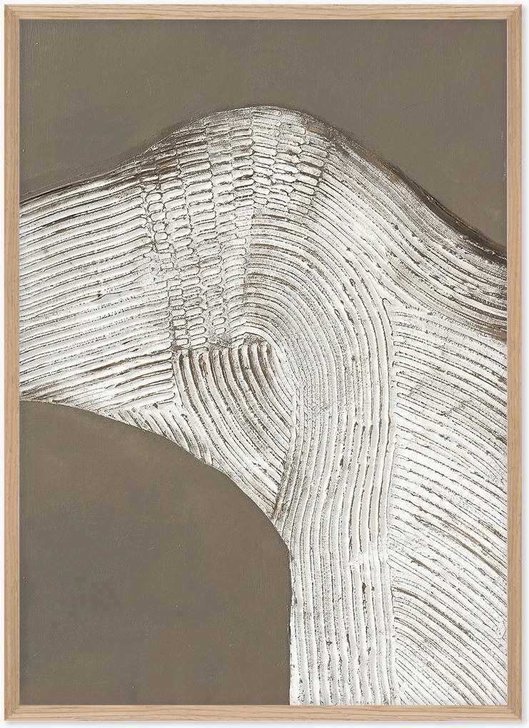 Handgeschilderd ingelijst canvas Raw Shape I