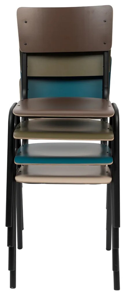 Zuiver Back To School Matte Retro Stoel Mat Petrol