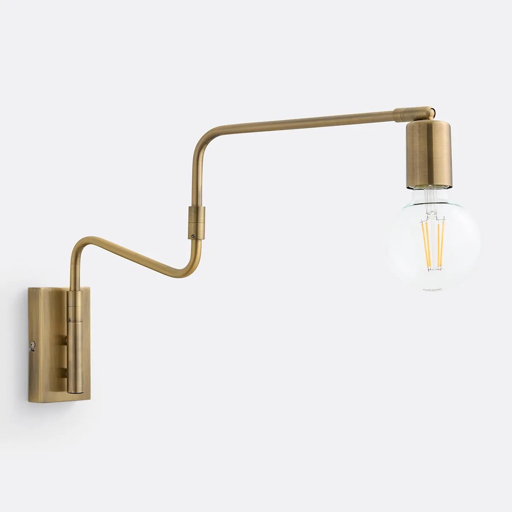 Wandlamp in metaal met verstelbare arm, Hiba