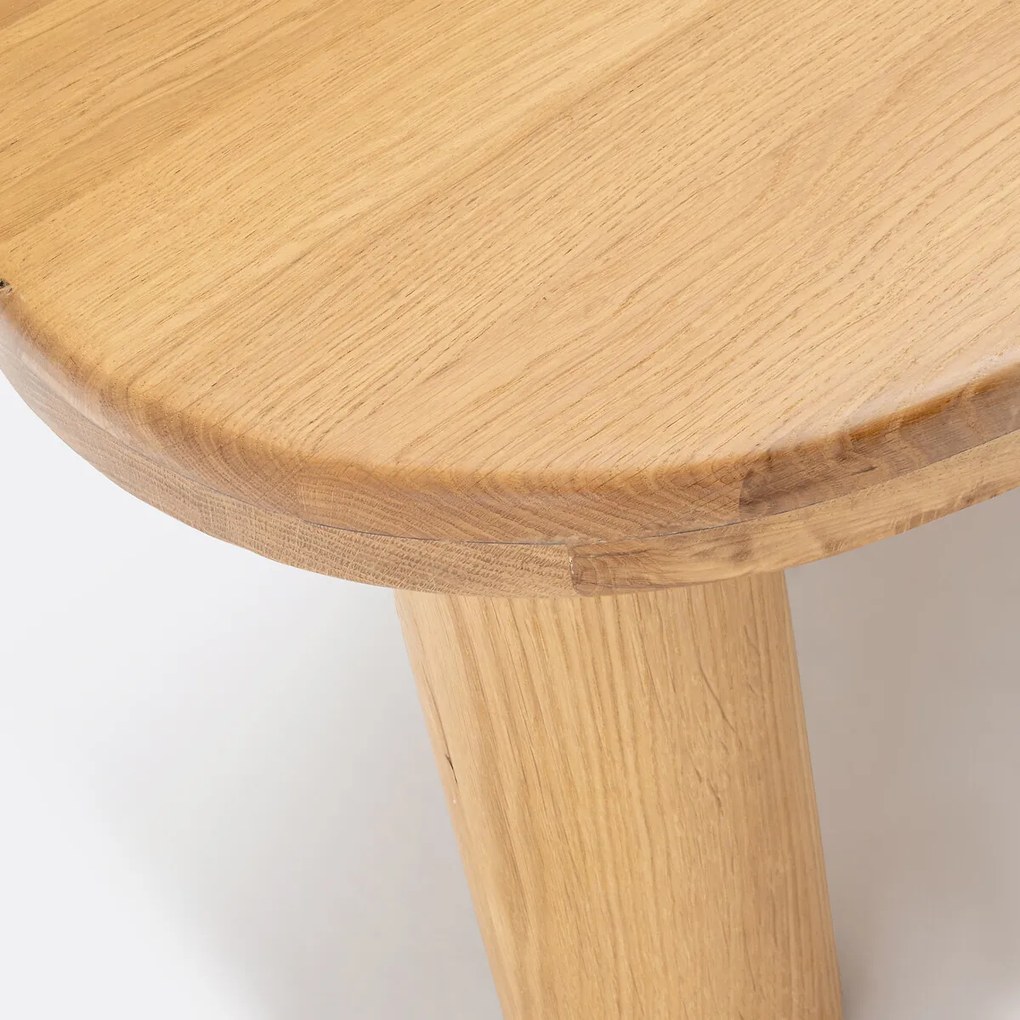 Organische salontafel, massief eiken, lengte 120 cm, RODI