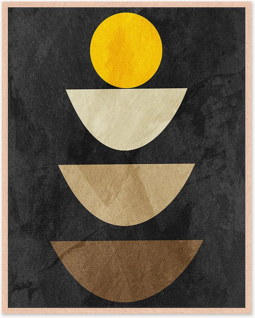 Ingelijste digitale print Organic Shapes