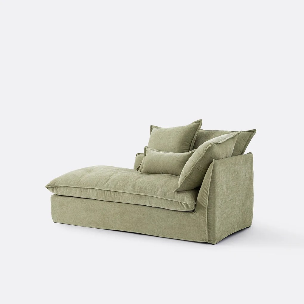 Longchair links, afneembare hoes, in gemêleerd polyester, ODNA