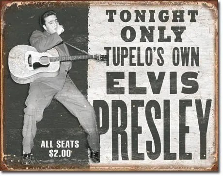 Metalen bord ELVIS PRESLEY - tupelo's own