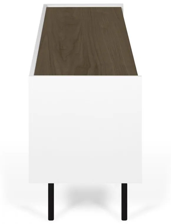 TemaHome Radio Wit Tv-meubel Met Walnoot Blad - 160x43x60cm.