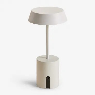 Draadloze Led-tafellamp Uliana Gardenia Wit - Sklum