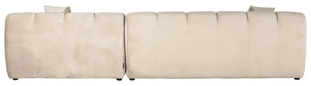 Richmond Interiors Cube Sofa Hoekbank Khaki Velvet 3 Zits + Lounge Rechts