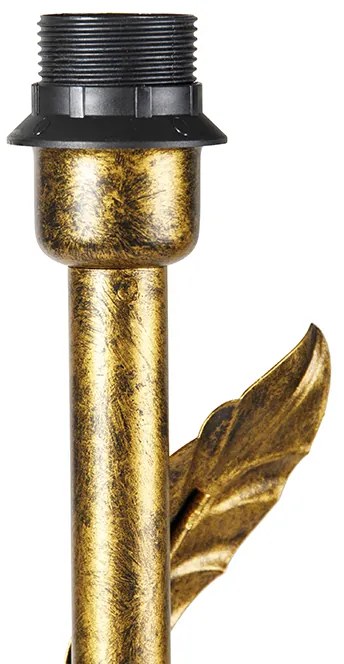 Vintage vloerlamp antiek goud zonder kap - Linden