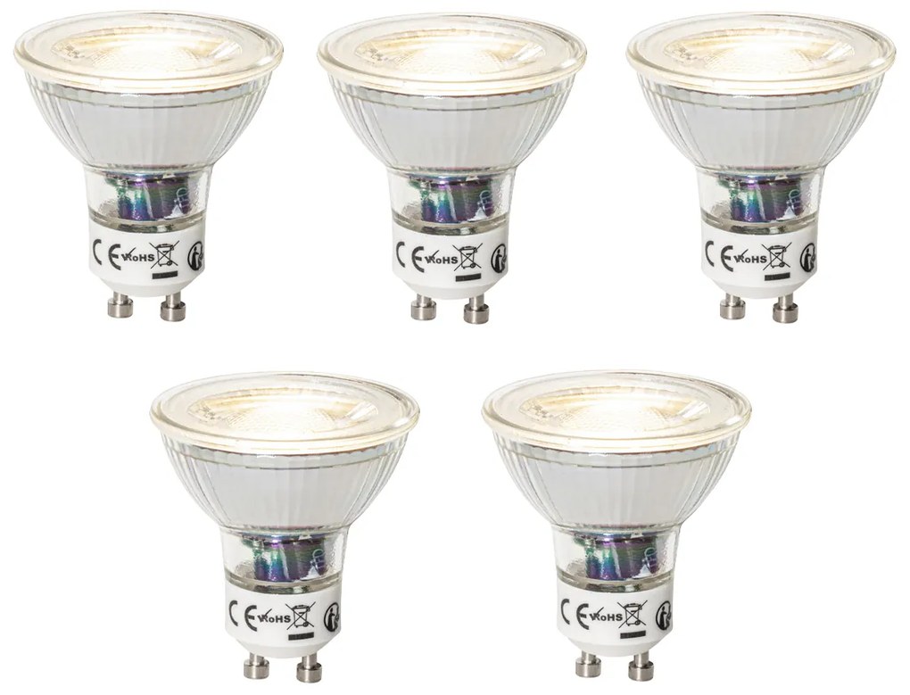 Set van 5 GU10 3-staps dimbare LED lampen 7W 600 lm 4000K