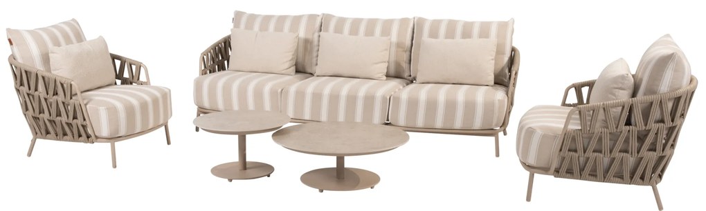 Boaz Beverly stoel bank loungeset 5 delig latte 4 Seasons Outdoor