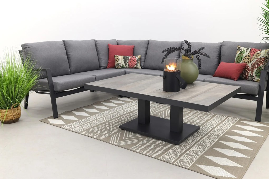 Azoren/Jersey loungeset - met verstelbare tafel - links & rechts