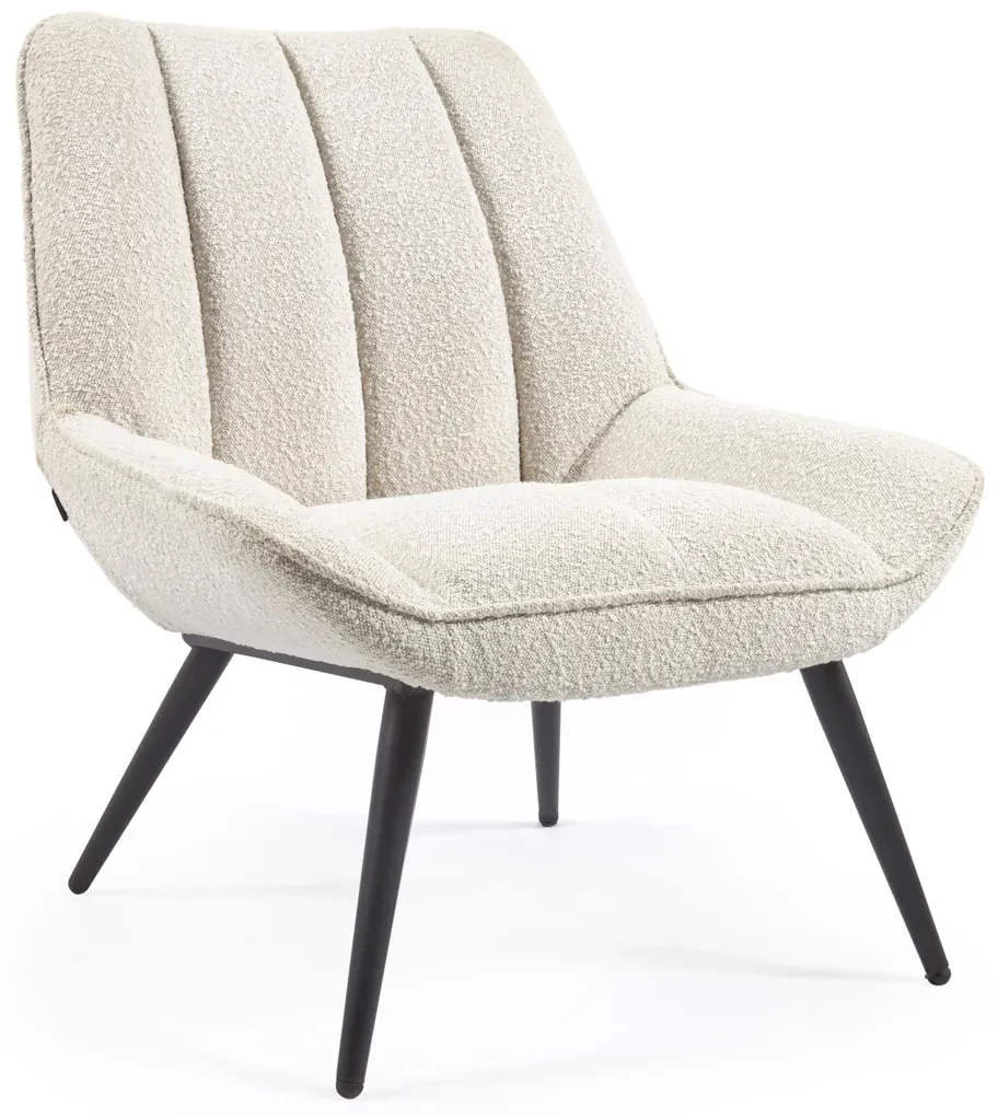Kave Home Marlina Witte Boucle Fauteuil