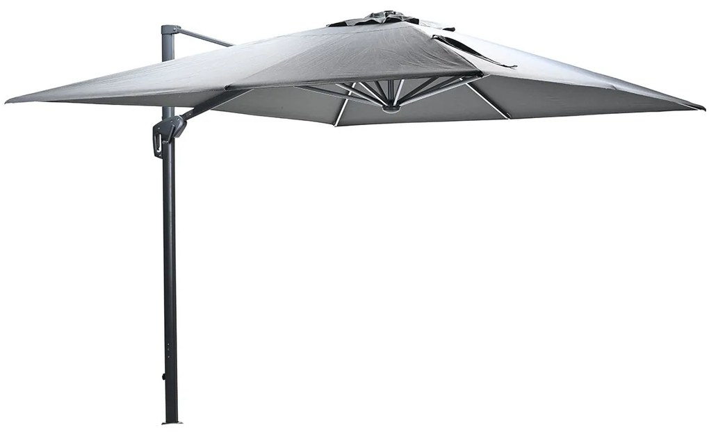 Garden Impressions Hawaii Big Pole telescopic zweefparasol 300x400 cm - donker grijs