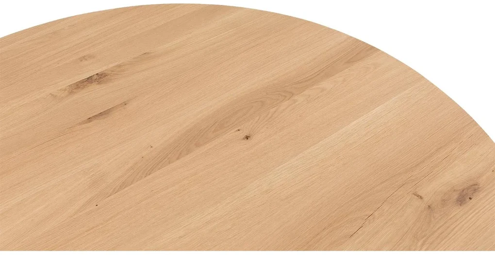Goossens Eettafel Blade, Strak blad rond 140 x 140 cm 6 cm dik