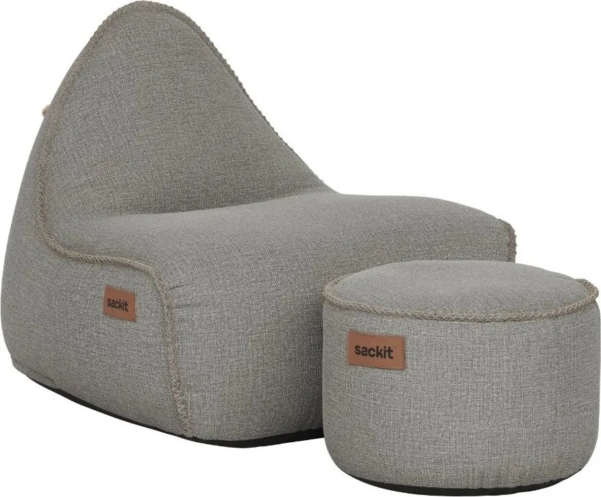 Cobana Lounge Stoel & Pouf Outdoor - Kirra Grey
