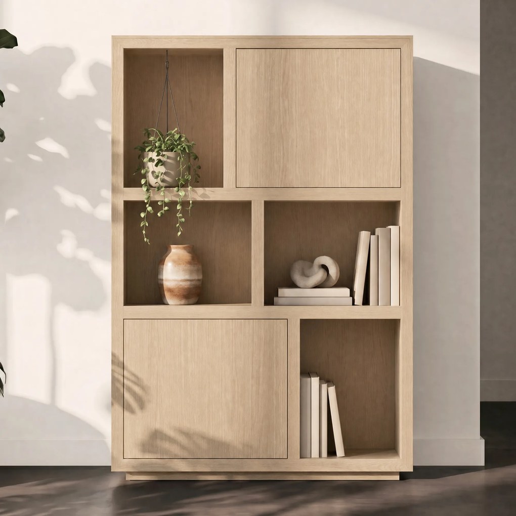 Moderne Kast Van Naturel Eiken - 120x42x170cm.