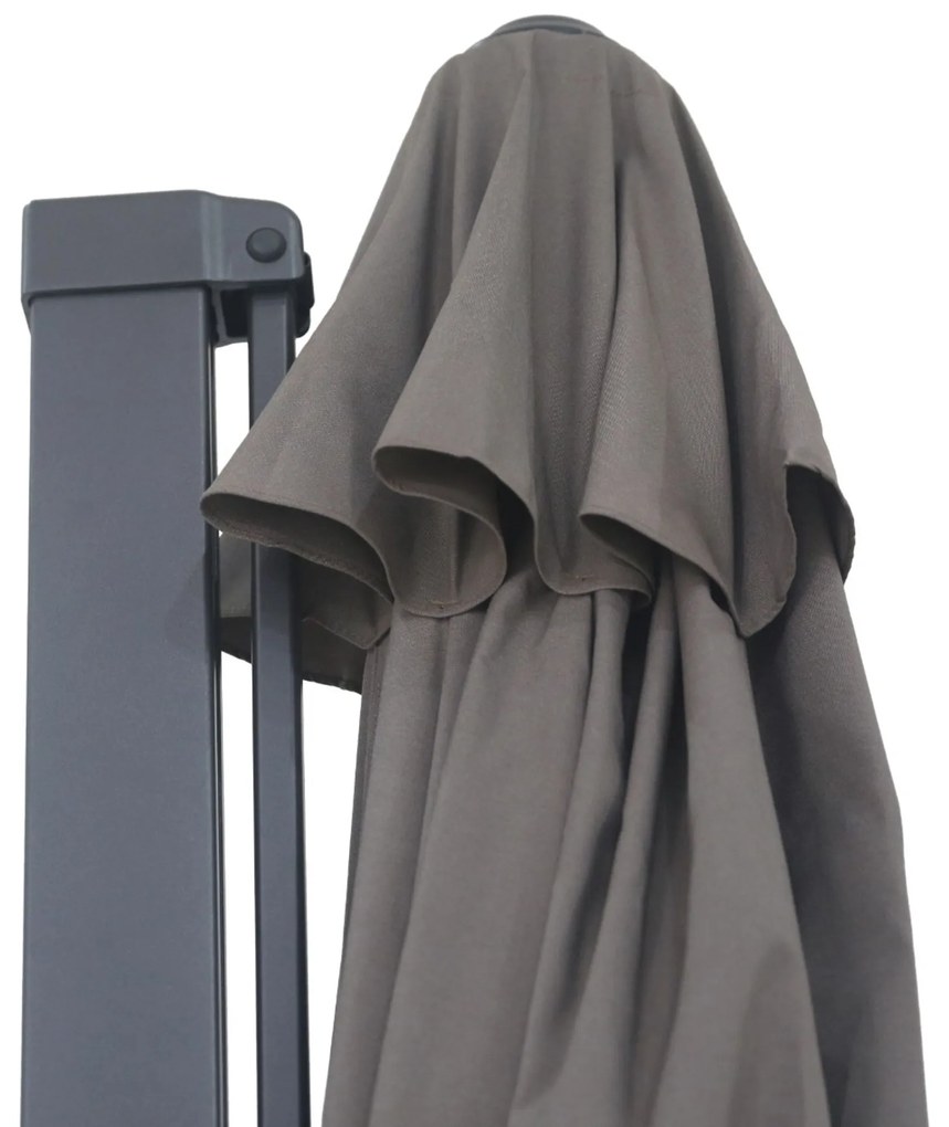 Zweefparasol 3.5m S2 Excellent (excl. voet) Taupe-naturel-bruin Camello Luna