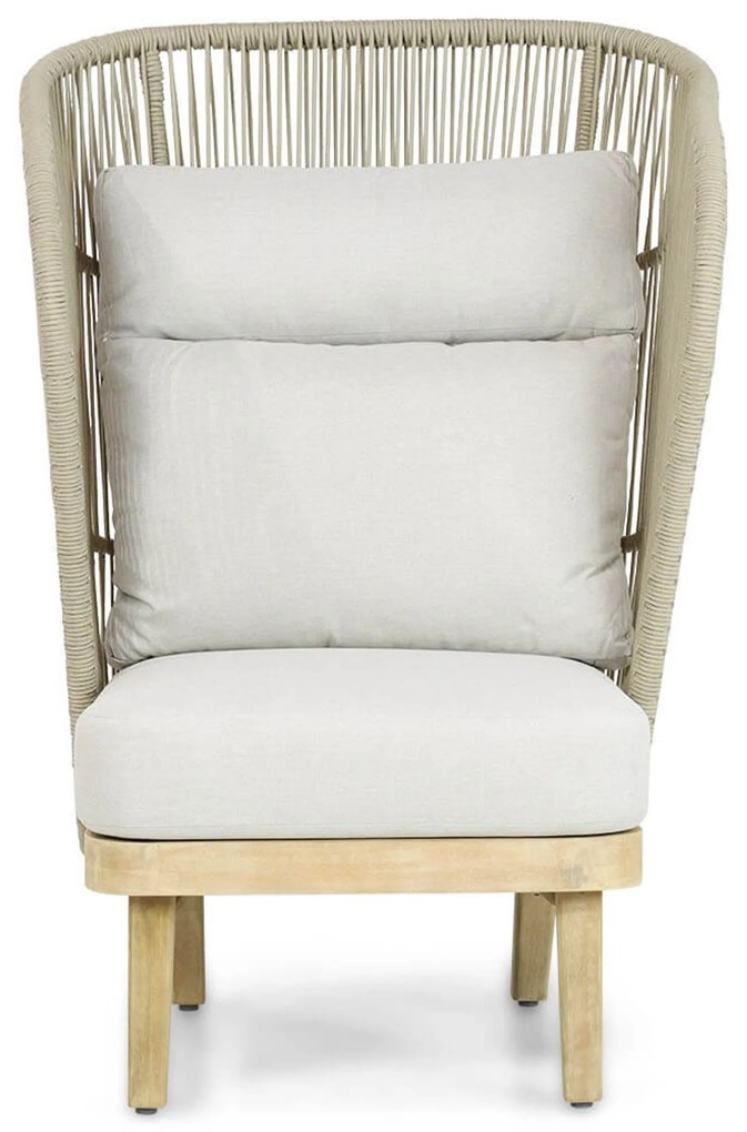 Bistroset 1 persoon Teakhout/rope Naturel teak Coco Napoli