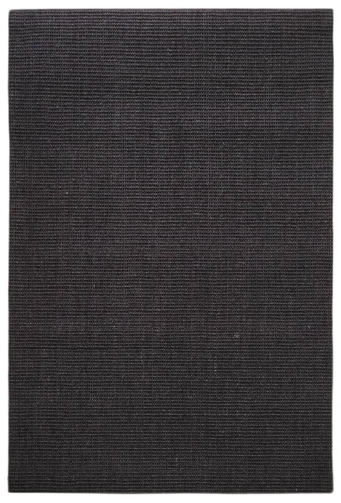 vidaXL Vloerkleed 100x150 cm natuurlijk sisal zwart