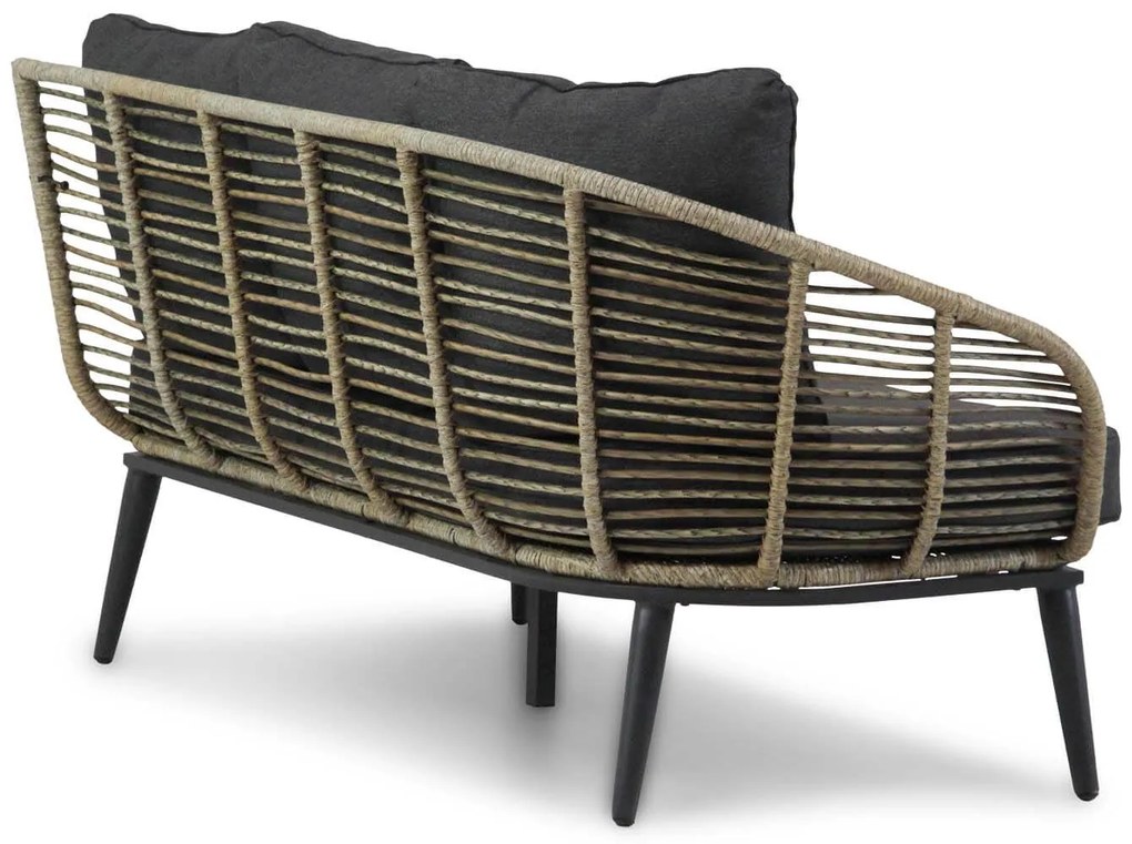 Hoek loungeset 4 personen Aluminium/wicker Taupe  Coco Coco Leonardo