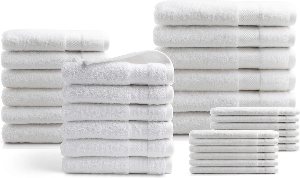 Handdoeken 30 delig set – Hotel Collectie – wit