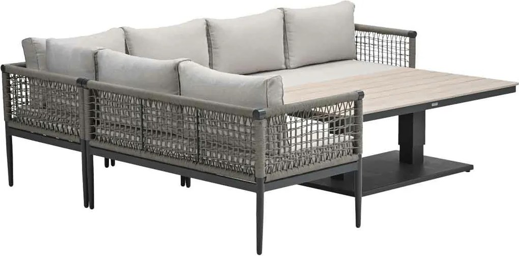 Garden Impressions Burela - Brugge lounge dining set 5-delig links - taupe