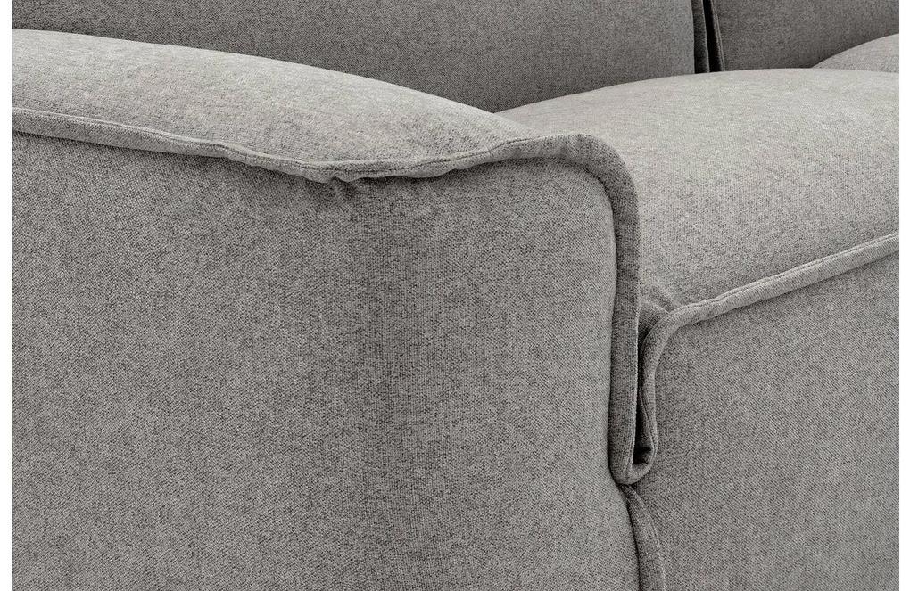 Goossens Excellent Elementenbank Sens grijs, stof, 1,5-zits, urban industrieel met chaise longue rechts