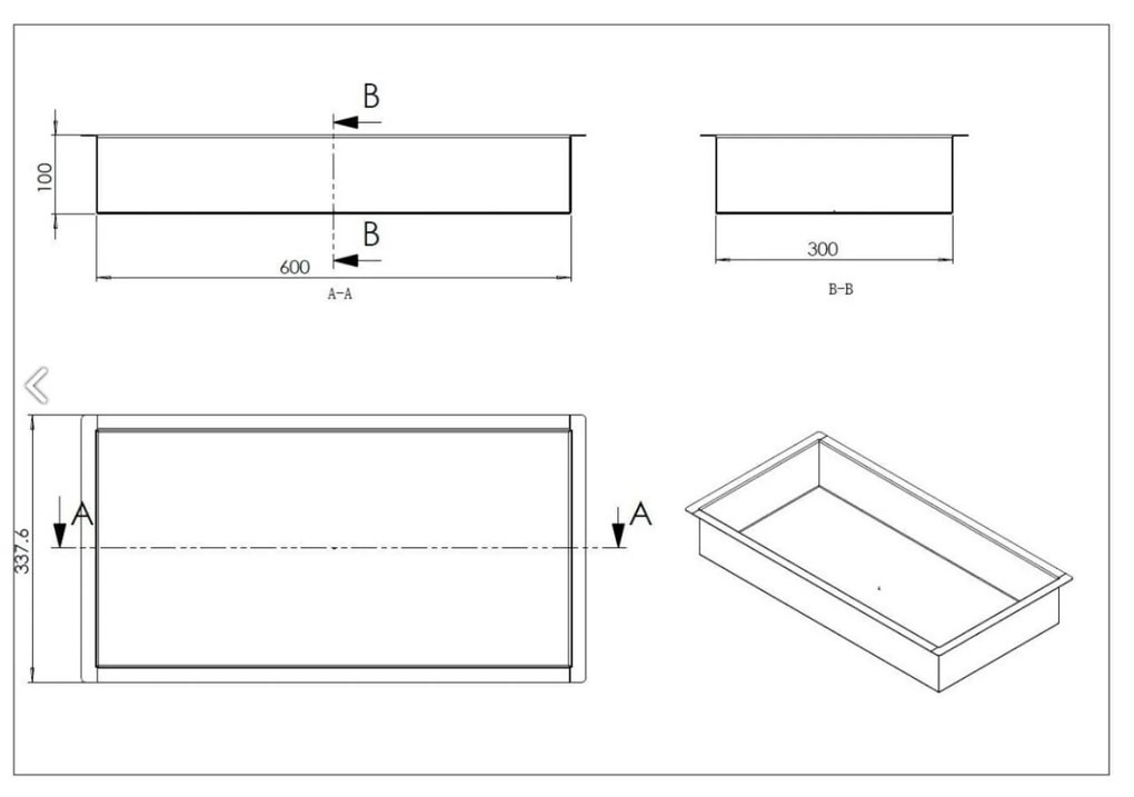 Mueller inbouw nis 30x60x10cm RVS goud