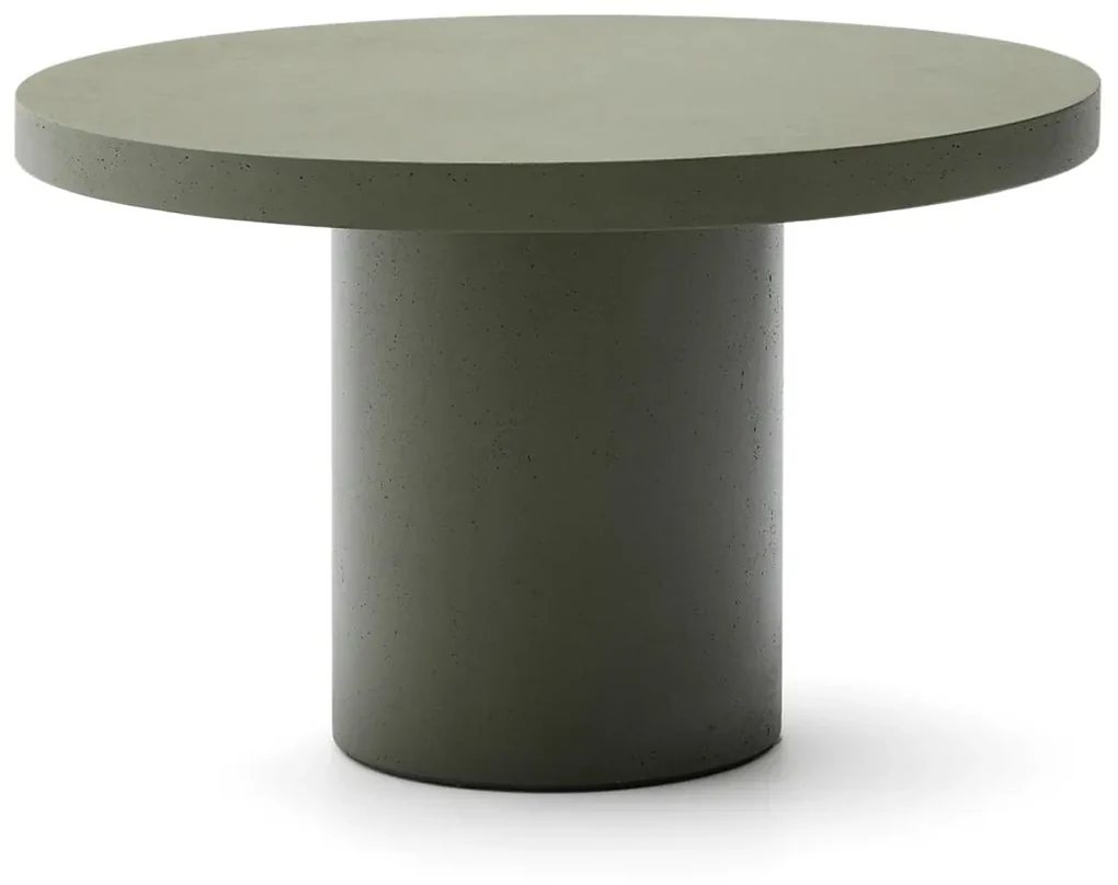 Kave Home Aiguablava Cement Eettafel Rond Groen 120 Cm - 120 X 120cm.
