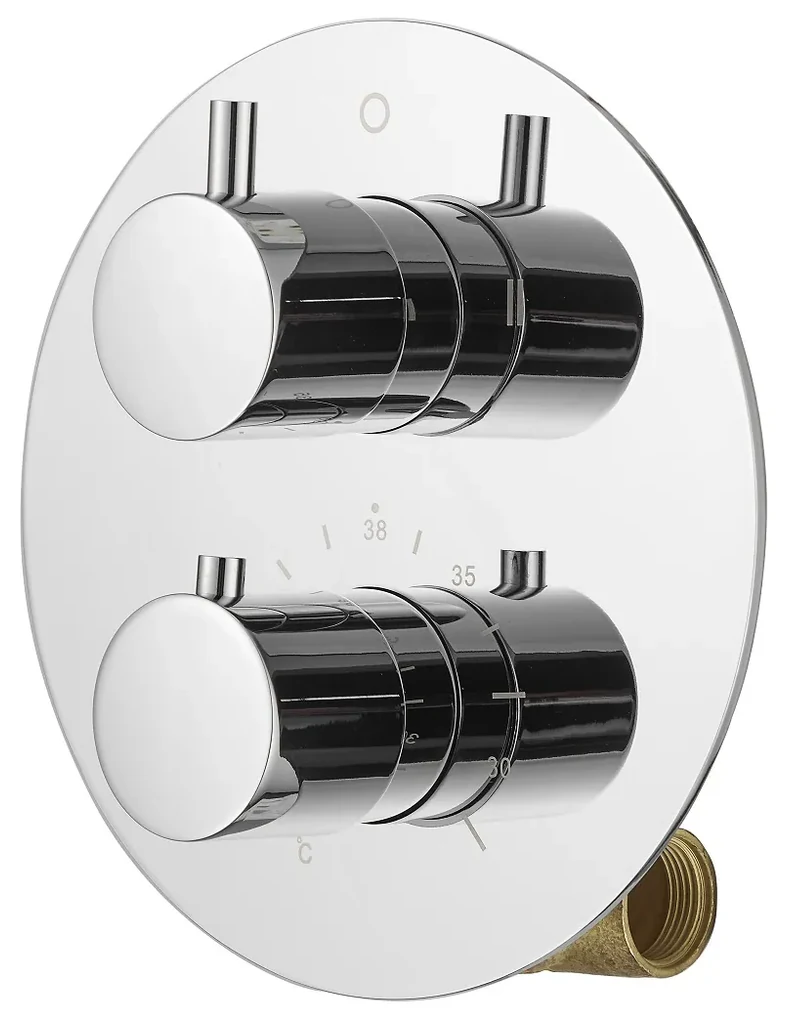 Saniclear Talpa inbouw regendouche rond met 20cm hoofddouche, muurarm en glijstang chroom