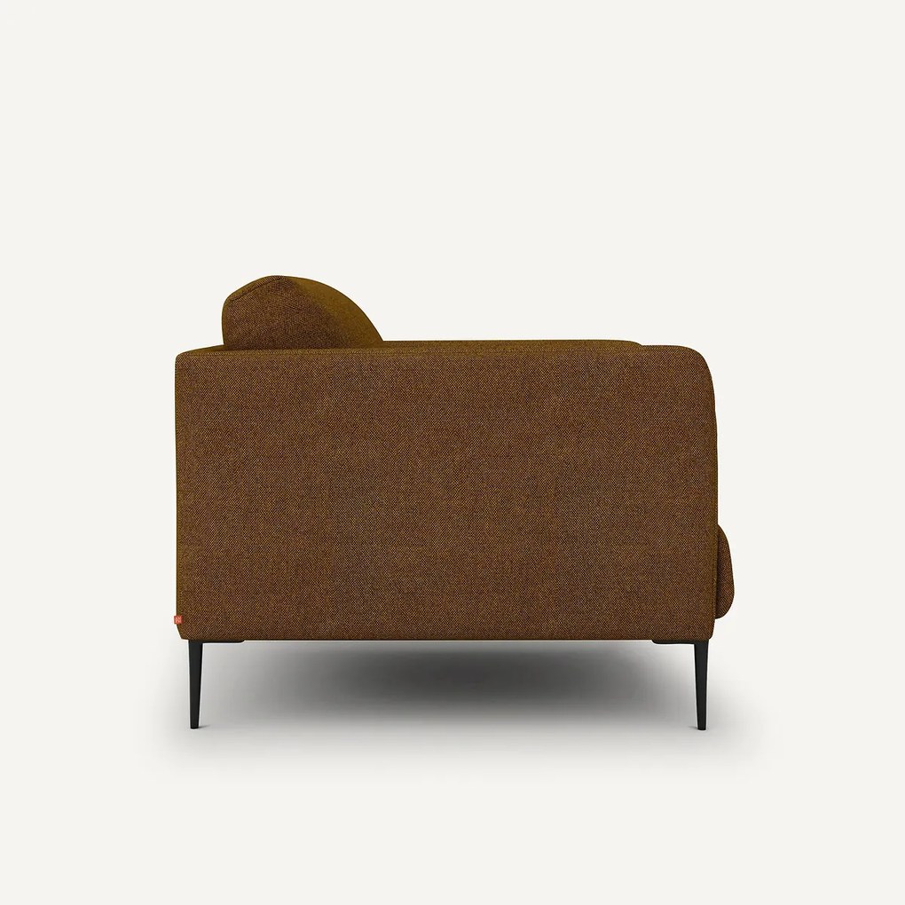 Fauteuil in gemêleerde gevlochten stof, Oscar, ontwerp Emmanuel Gallina