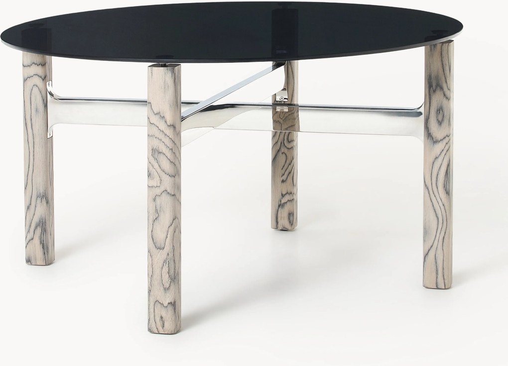 Eettafel Sam met glazen blad, in verschillende maten