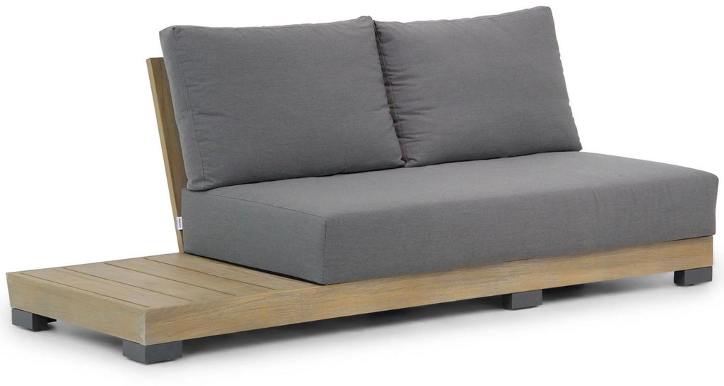 U-Vorm Loungeset 8 personen Teak Old teak greywash Lifestyle Garden Furniture Hilton/Brighton